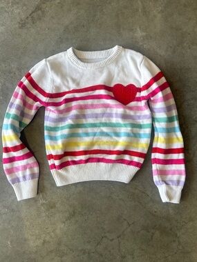 Little sleepies Rainbow love sweater size 5